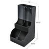 Azar Displays Black FourCompartment Two-tiered Condiment Organizer 400321